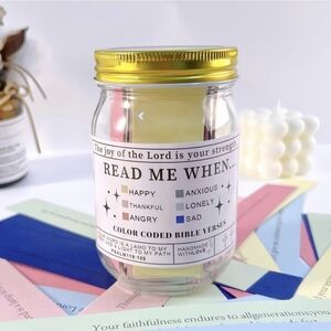 Inspirational Bible Verse Jar, Scripture Prayer Jar